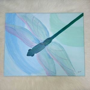 Dragon Fly Acrylic Painting.